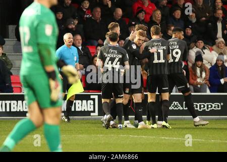 Salford, Royaume-Uni. 11Th Jan, 2020. SALFORD, ANGLETERRE - 11 janvier au cours de la Sky Bet League 2 match entre la ville de Salford et Northampton Town à Moor Lane, Salford le samedi 11 janvier 2020. (Crédit : Tim Markland | MI News) Credit : MI News & Sport /Alamy Live News Banque D'Images