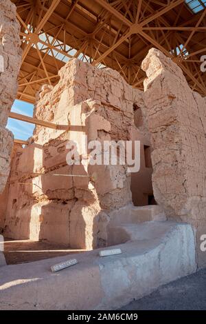 Ruines de la Grande Maison au monument national de Casa Grande, Coolidge, Arizona Banque D'Images