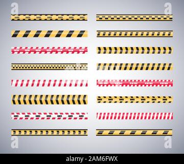 Ensemble d'avertissement risque de bandes. Sécurité Avertissement Illustration de Vecteur