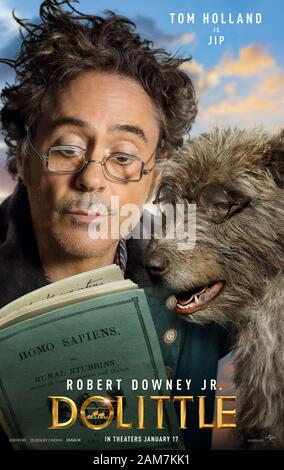 DATE DE SORTIE : Janvier 17, 2020 Title : Doolittle STUDIO : Universal Pictures Réalisateur : Stephen Gaghan RÉSUMÉ : un médecin découvre qu'il peut parler aux animaux. Avec : ROBERT DOWNEY JR. Comme le Dr John Dolittle affiches (crédit Image : © Universal Pictures/photos) Banque D'Images