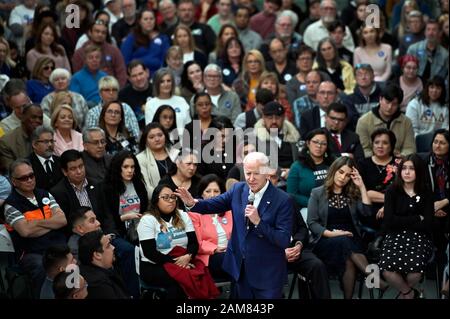 Las Vegas, Nevada, USA. 11Th Jan, 2020. Le candidat démocrate et ancien Vice-président américain Joe Biden parle pendant un événement de campagne Samedi, 11 janvier 2020, à Las Vegas. Le Nevada caucus présidentielles démocratiques est prévue pour le 22 février 2020. Crédit : David Becker/ZUMA/Alamy Fil Live News Banque D'Images