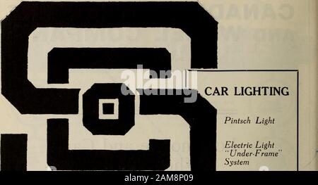 Gestion des transports et de la distribution au Canada . Travaux : Bureau de Montréal-est : Transport Bldg., Montréal, CHEMIN DE FER CANADIEN ET MONDE MARIN juillet 1921. Installations D'Éclairage De Voiture Réflecteurs De Gaz Et Électriques Banque D'Images