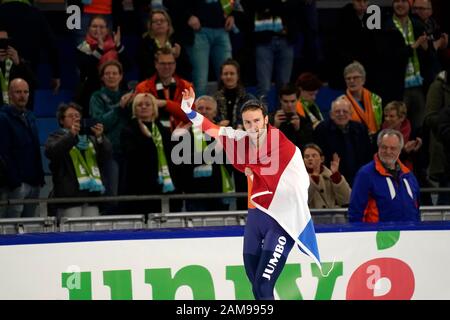 10-01-2020 SCAATSEN: ISU EK AFSTANDEN: Heerenveen Thomas Krol lors des Championnats européens de patinage de vitesse de l'UIP, le 10 janvier 2020 à Heerenveen, Pays-Bas. Photo par SCS/Soenar Chamod Banque D'Images