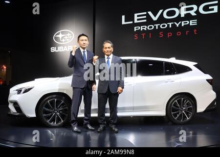 Chiba, Japon. 10 janvier 2020. Subaru, constructeur automobile japonais, dévoile le prototype Levorg STI Sport au salon automobile Tokyo 2020 à Chiba, dans la banlieue de Tokyo, le vendredi 10 janvier 2020. Quelque 1 000 véhicules seront exposés lors d'un salon de trois jours sur mesure. Crédit: Yoshio Tsunoda/Aflo/Alay Live News Banque D'Images