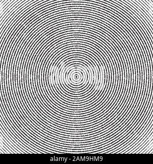 Résumé de cercles concentriques, la texture en noir et blanc, motif dans un style moderne. Illustration de Vecteur