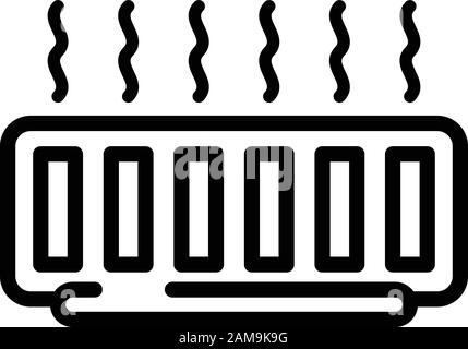 Icône chauffage de la salle, style de contour Illustration de Vecteur