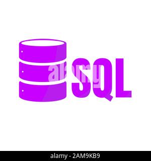L'icône de base de données SQL conception de logo ou d'INTERFACE UTILISATEUR UX App Banque D'Images