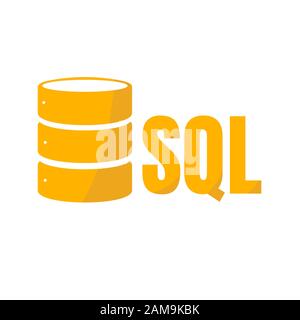 L'icône de base de données SQL conception de logo ou d'INTERFACE UTILISATEUR UX App Banque D'Images