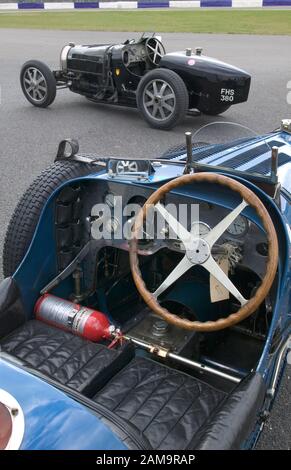 Bugatti Type 35 et Type 51 voitures de course anciennes Banque D'Images