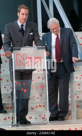 HRH Prince William ouvre officiellement le centre Darwin de 78 millions de livres au Natural History Museum de Londres en 2009. Banque D'Images