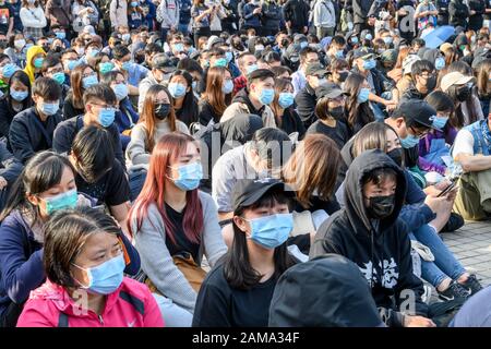 12 Janvier 2020 Centre De Hong Kong. Karma To Commies Rally Banque D'Images