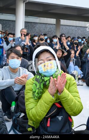 12 Janvier 2020 Centre De Hong Kong. Karma To Commies Rally Banque D'Images