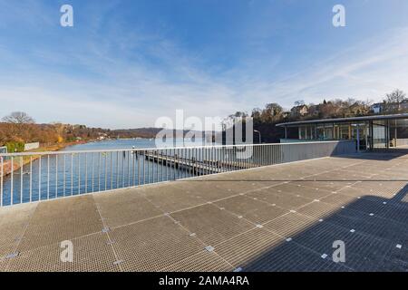 Essen - Proche De Baldeney Barrage Et Vue Sur Le Lac Baldeney, Rhénanie-Du-Nord-Westphalie, Allemagne, Essen, 23.02.2019 Banque D'Images