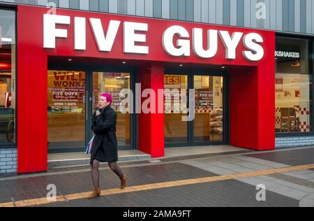 Cinq gars burger restaurant à Liverpool Banque D'Images