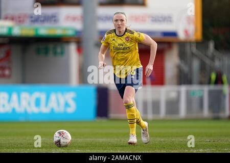 Crawley, Royaume-Uni. 12 janvier 2020. Louise Quinn d'Arsenal en action <lors du match de football de la Super League féminine de Barclays FA entre Brighton et Hove Albion WFC et Arsenal Women au People's Pension Stadium de Crawley, en Angleterre, le 12 janvier 2020. Crédit: Spp Sport Press Photo. /Alay Live News Banque D'Images