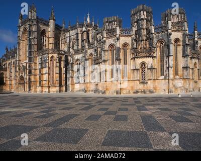 Monastère de Batalha avec une célèbre église et exposition dans la région Centro du Portugal Banque D'Images