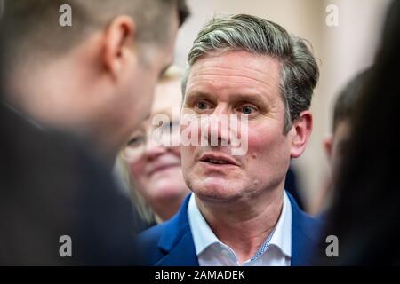 Keir Starmer député travailliste Sir lance sa campagne à la direction du travail à Manchester le 11 janvier 2020. Banque D'Images