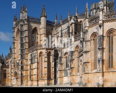 Monastère de Batalha avec une célèbre église et exposition dans la région Centro du Portugal Banque D'Images