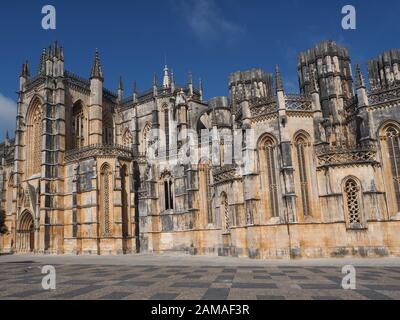 Monastère de Batalha avec une célèbre église et exposition dans la région Centro du Portugal Banque D'Images