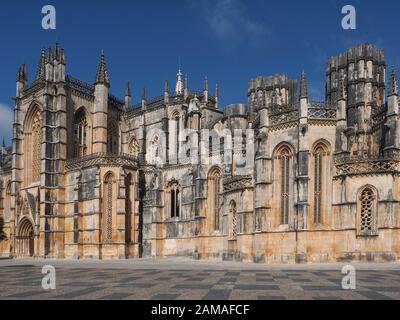 Monastère de Batalha avec une célèbre église et exposition dans la région Centro du Portugal Banque D'Images