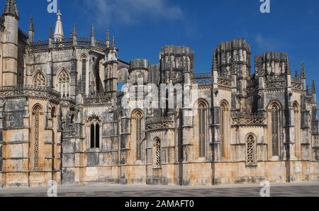 Monastère de Batalha avec une célèbre église et exposition dans la région Centro du Portugal Banque D'Images