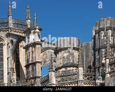 Monastère de Batalha avec une célèbre église et exposition dans la région Centro du Portugal Banque D'Images