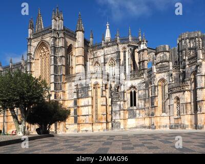 Monastère de Batalha avec une célèbre église et exposition dans la région Centro du Portugal Banque D'Images