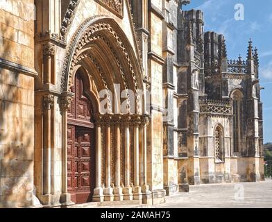 Monastère de Batalha avec une célèbre église et exposition dans la région Centro du Portugal Banque D'Images