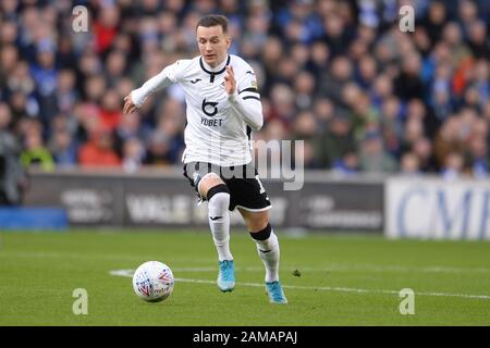 Cardiff, PAYS DE GALLES - 12 JANVIER Bersant Celina de Swansea City lors du match de championnat Sky Bet entre Cardiff City et Swansea City au stade de Cardiff City, Cardiff le dimanche 12 janvier 2020. (Crédit: Jeff Thomas | MI News) la photographie ne peut être utilisée qu'à des fins de rédaction de journaux et/ou de magazines, licence requise à des fins commerciales crédit: Mi News & Sport /Alay Live News Banque D'Images