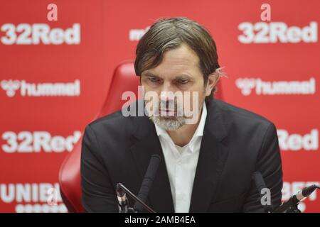 Middlesbrough, ANGLETERRE - 11 JANVIER le directeur du comté de Derby Phillip Cocu photographié après le match du championnat Sky Bet entre Middlesbrough et le comté de Derby au stade Riverside, Middlesbrough le samedi 11 janvier 2020. (Crédit: Tom Collins | Mi News) Banque D'Images