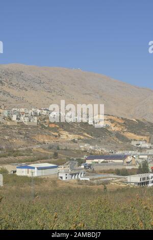 Majdal Shams Am Mount Hermon, Golanhöhen, Israël Banque D'Images