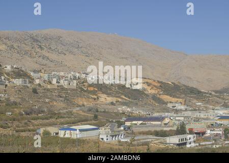 Majdal Shams Am Mount Hermon, Golanhöhen, Israël Banque D'Images