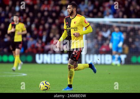 Bournemouth, Royaume-Uni. 12 janvier 2020. Etienne Capoue de Watford En action. Match Premier League, AFC Bournemouth / Watford au stade vitalité de Bournemouth, Dorset, dimanche 12 janvier 2020. Cette image ne peut être utilisée qu'à des fins éditoriales. Utilisation éditoriale uniquement, licence requise pour une utilisation commerciale. Aucune utilisation dans les Paris, les jeux ou une seule édition de club/ligue/joueur. Pic par Steffan Bowen/ crédit: Andrew Orchard sports photographie/Alay Live News Banque D'Images