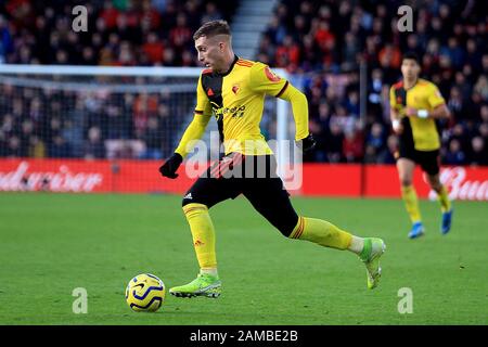 Bournemouth, Royaume-Uni. 12 janvier 2020. Gérard Deulofeu de Watford en action. Match Premier League, AFC Bournemouth / Watford au stade vitalité de Bournemouth, Dorset, dimanche 12 janvier 2020. Cette image ne peut être utilisée qu'à des fins éditoriales. Utilisation éditoriale uniquement, licence requise pour une utilisation commerciale. Aucune utilisation dans les Paris, les jeux ou une seule édition de club/ligue/joueur. Pic par Steffan Bowen/ crédit: Andrew Orchard sports photographie/Alay Live News Banque D'Images