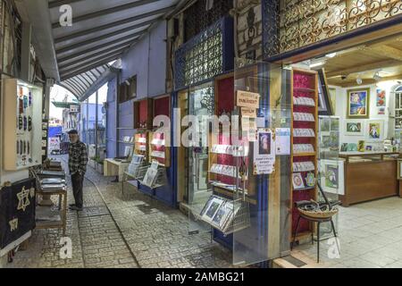 Kunstgalerie, Altstadt, Safed, Israël Banque D'Images