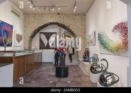 Kunstgalerie, Altstadt, Safed, Israël Banque D'Images