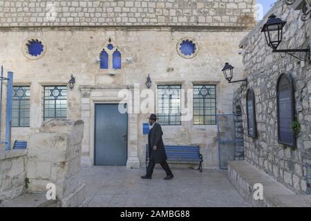 Ashkenazi Haari Synagoge, Safed, Israël Banque D'Images