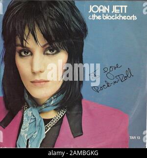 Joan Jett & The Blackhearts - I Love Rock 'n' Roll - Classic vintage rock 7'' album vinyle Banque D'Images