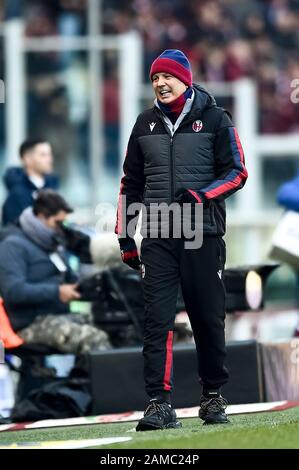 Turin, Italie - 12 janvier 2020: Sinisa Mihajlovic, entraîneur en chef du FC Bologne, réagit pendant le match de football de Serie A entre le FC Torino et le FC Bologne. Torino FC a gagné 1-0 sur Bologna FC. Crédit: Nicolò Campo/Alay Live News Banque D'Images