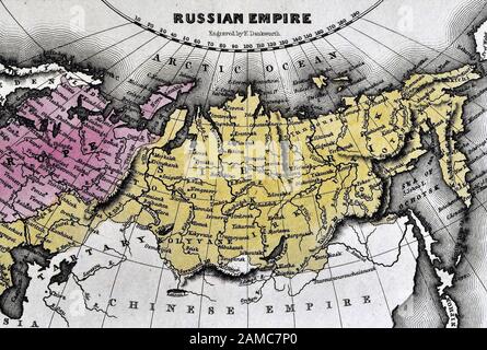 1834 Carey Plan de Sibérie Russie Asie Océan Arctique Banque D'Images