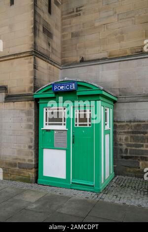 Dernière Police Box, Sheffield, Yorkshire Du Sud, Angleterre, Royaume-Uni Banque D'Images