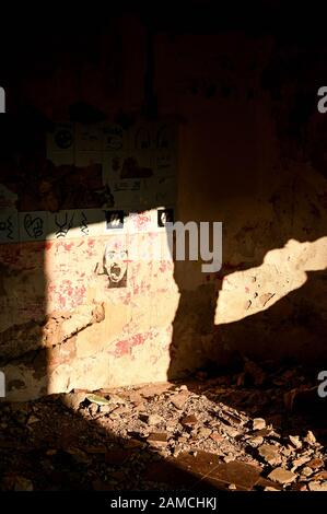 Ancien observatoire spatial de Sarajevo sur la montagne Trebevic, détruit pendant la guerre. Banque D'Images