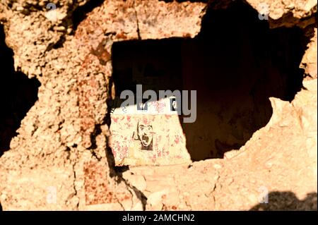 Ancien observatoire spatial de Sarajevo sur la montagne Trebevic, détruit pendant la guerre. Banque D'Images