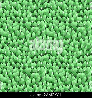 feuilles fleuries et motif sprint sans coutures. Texture des feuilles de tissu. Illustration vectorielle Illustration de Vecteur