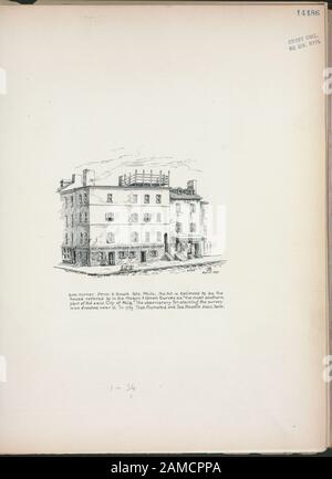 SW Corner Penn et South Sts, Phila le texte se compose de l'histoire de Mason et Dixon's Line, par J.H.B. Latrobe, Philadelphie, 1855; Conférence sur la controverse entre Pennsylvanie et Virginie, par N.-B. Craig, Pittsburg, 1843; Mason et Dixon's Line, par J. Veech, Pittsburg[h], 1857; et message du gouverneur du Maryland, transmettant des rapports sur les lignes limites du Maryland, de Pennsylvanie et du Delaware, Washington, 1850. Citation/référence: EM14486 Légende continue : No 30 est considéré comme la maison mentionnée dans l'enquête Mason et Dixon comme la partie la plus au sud de t Banque D'Images