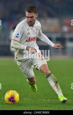 Rome, Italie. 12 janvier 2020. Football Serie A Rome / Juventus. Stade Olimpic Rome (Italie) 12 Janvier 2020 Aaron Ramsey Crédit: Agence De Photo Indépendante/Alay Live News Banque D'Images