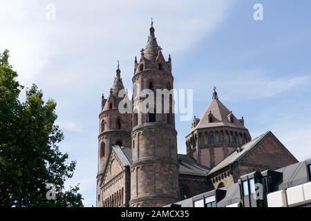 Wormser Dom St. Peter, Worms, Rheinland-Pfalz, Allemagne Banque D'Images