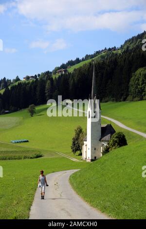 Kirche St. Magdalena À Moos, Mooskirche, Niederdorf, Südtirol, Italie Banque D'Images