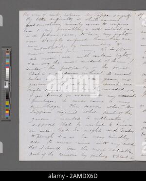 Tappan, (Caroline), lettre au 5 sept. (1851) copie à la main DE LA numérisation SAPHÉNO a été rendue possible par un don principal de la Fondation Polonsky. Citation/Référence : Édition Centenaire, Xvi, Lettres 1843-1853, P. Le texte de ce est tiré de la version imprimée dans le magazine The Century XLVII (novembre 1894), 93-94, et les éditeurs indiquent que la source de ce document était probablement une transcription du projet [N.H.'s] de SH inclus dans une lettre à Elizabeth P. Peabody, maintenant inconnue. Il semble s'agir de la transcription de la conjecture. Une autre version de la lettre a été publiée dans le M de Rose Hawthorne Lathrop Banque D'Images