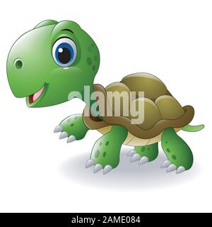 Cartoon happy turtle Illustration de Vecteur